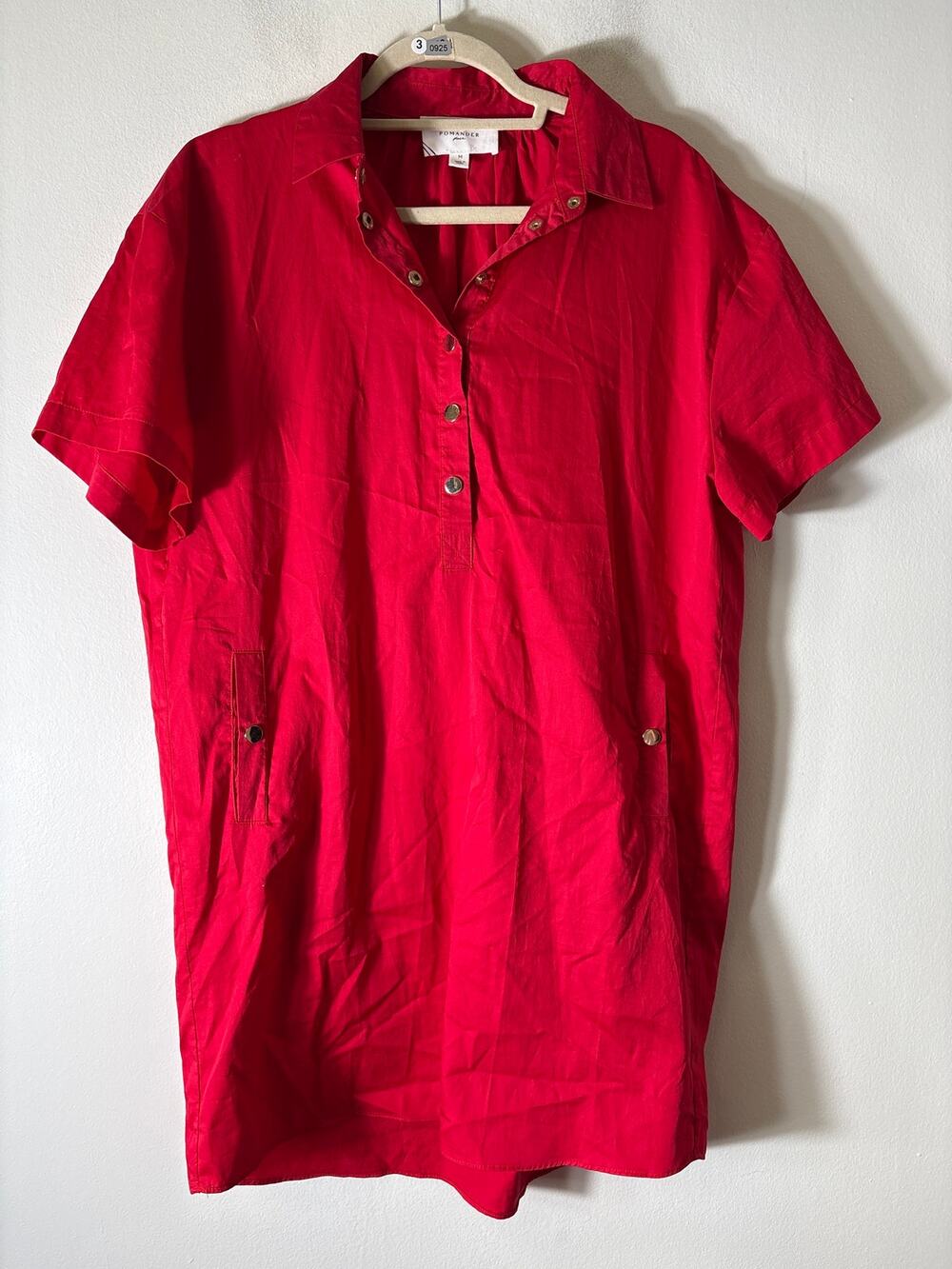 Pomander Place Classic Red Short Sleeve Knee Length Dress Sz M